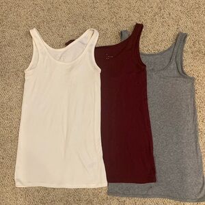 A New Day Women's Tank Tops - Burgundy, Gray,  and White